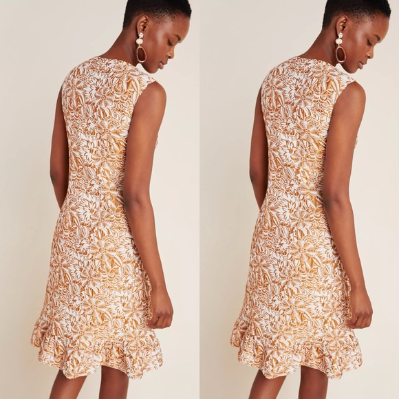Anthropologie Anna Sui Gardenia Jacquard Dress - Picture 2 of 4